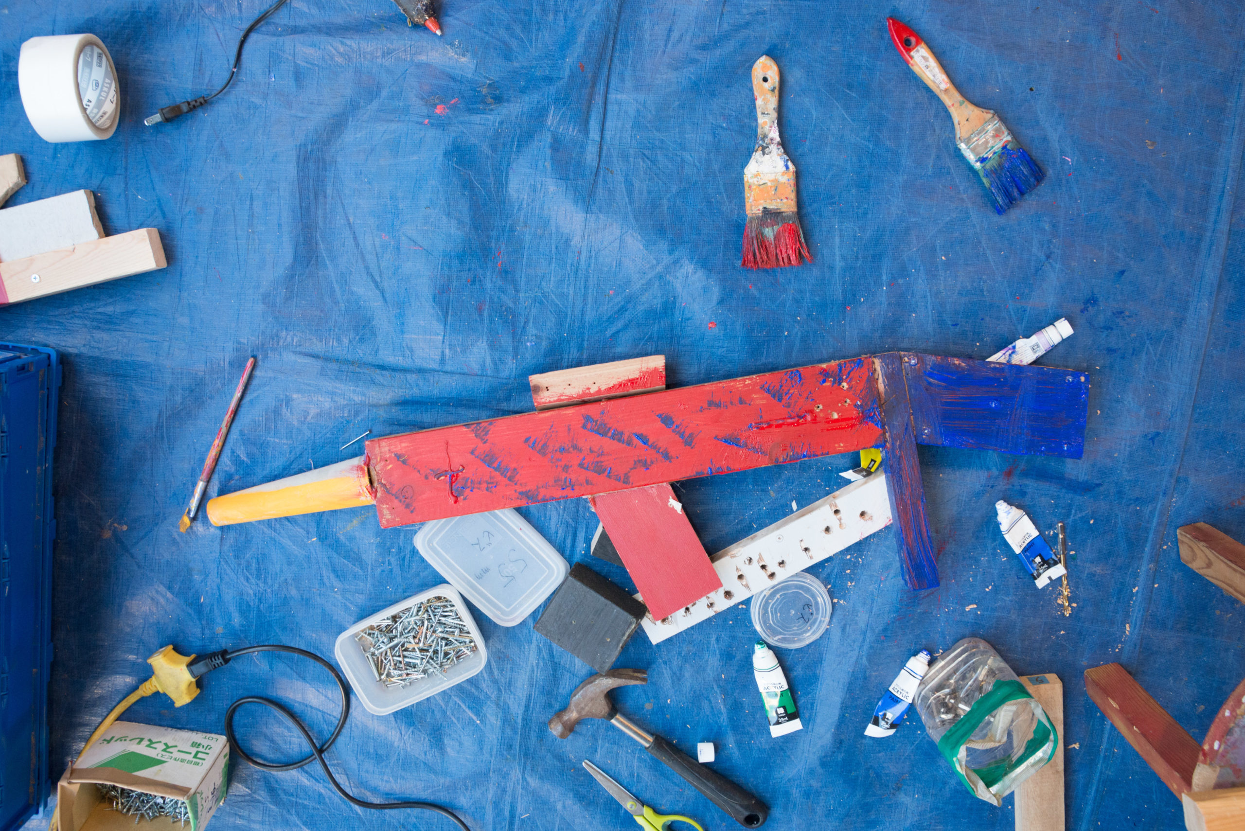 黄金町BASEでできあがった作品 Photo:林淳一朗