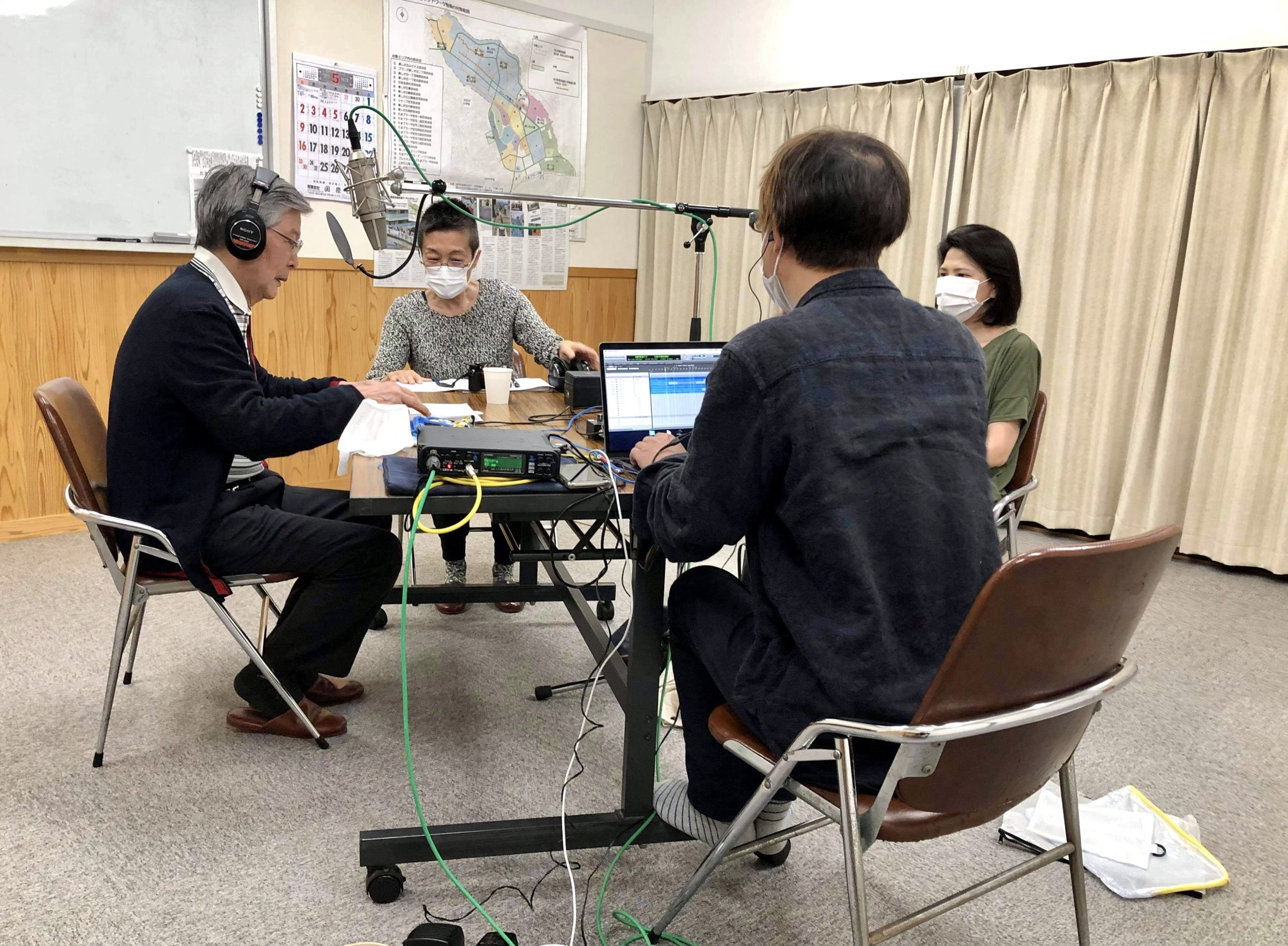 QRコードプレート設置のための朗読録音作業