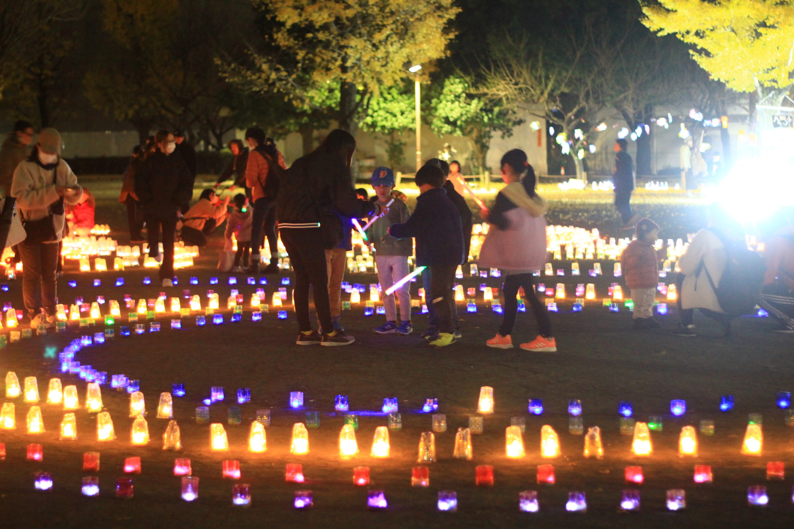 会場に飾られたキャンドル