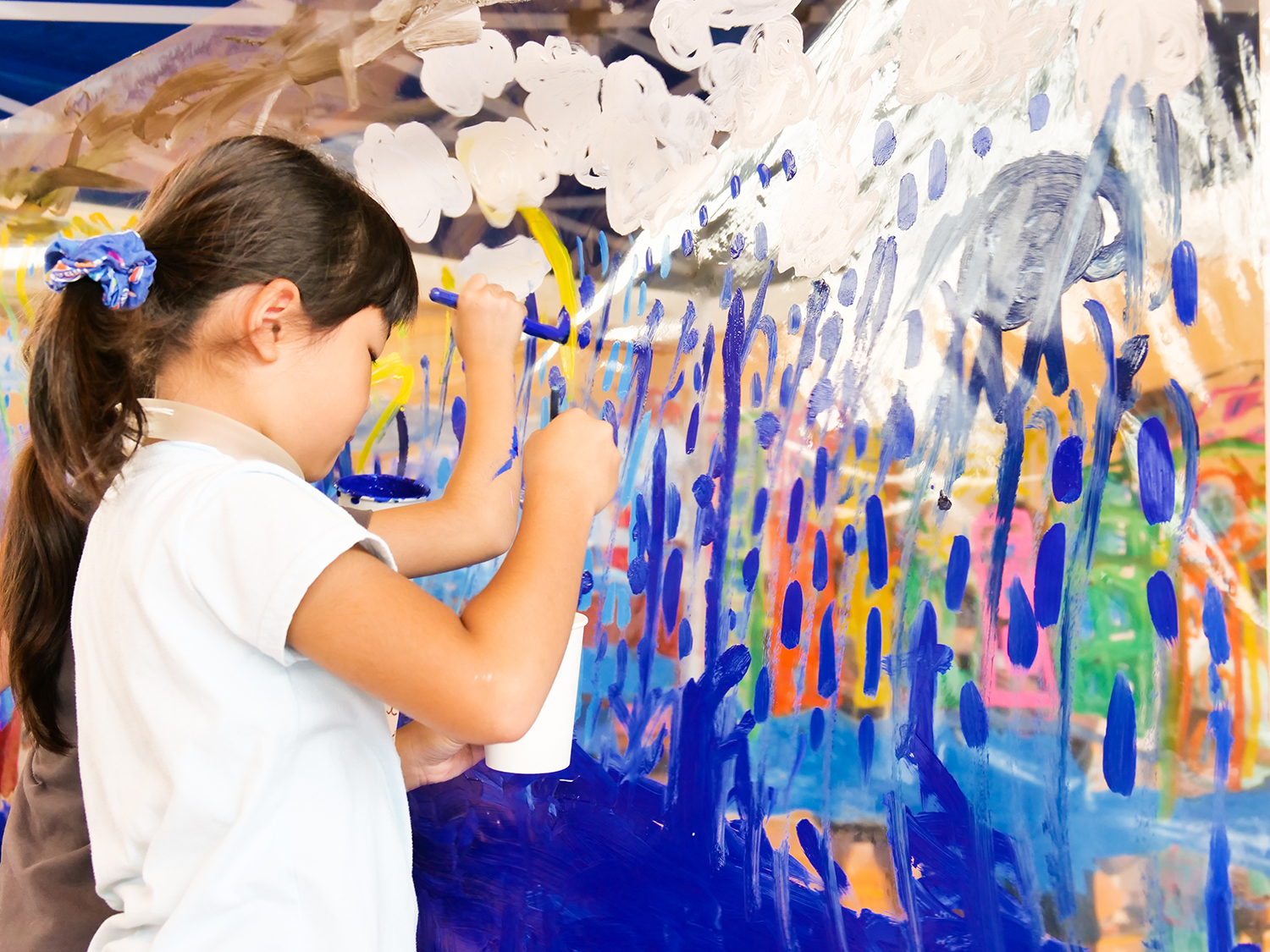 SDGs#6「水のめぐり」をダイナミックに表現する、中山小学校１年生 photo: 高橋竜胤